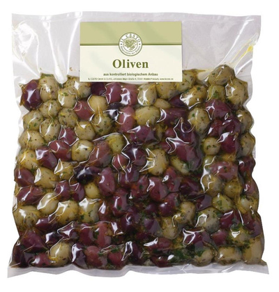 Produktfoto zu Oliven-Mix schwarz grün mit Stein 1,1kg