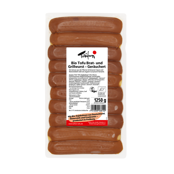 Produktfoto zu Tofu Bratwürstchen 1,25kg (20 Stück)