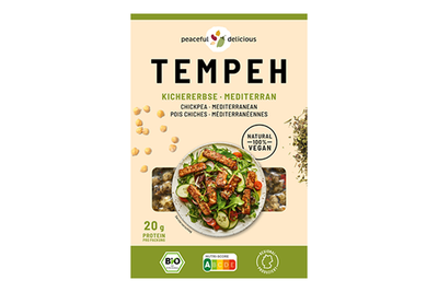 Produktfoto zu Tempeh Block Kichererbsen Mediterran 200g