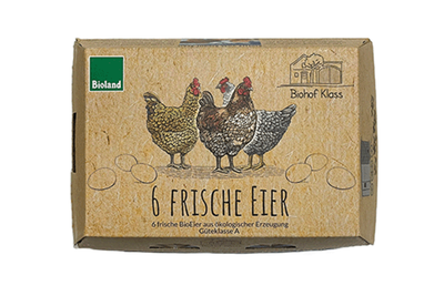 Produktfoto zu Eier Bioland 6er, Größe S, regional aus Mobilstallhaltung
