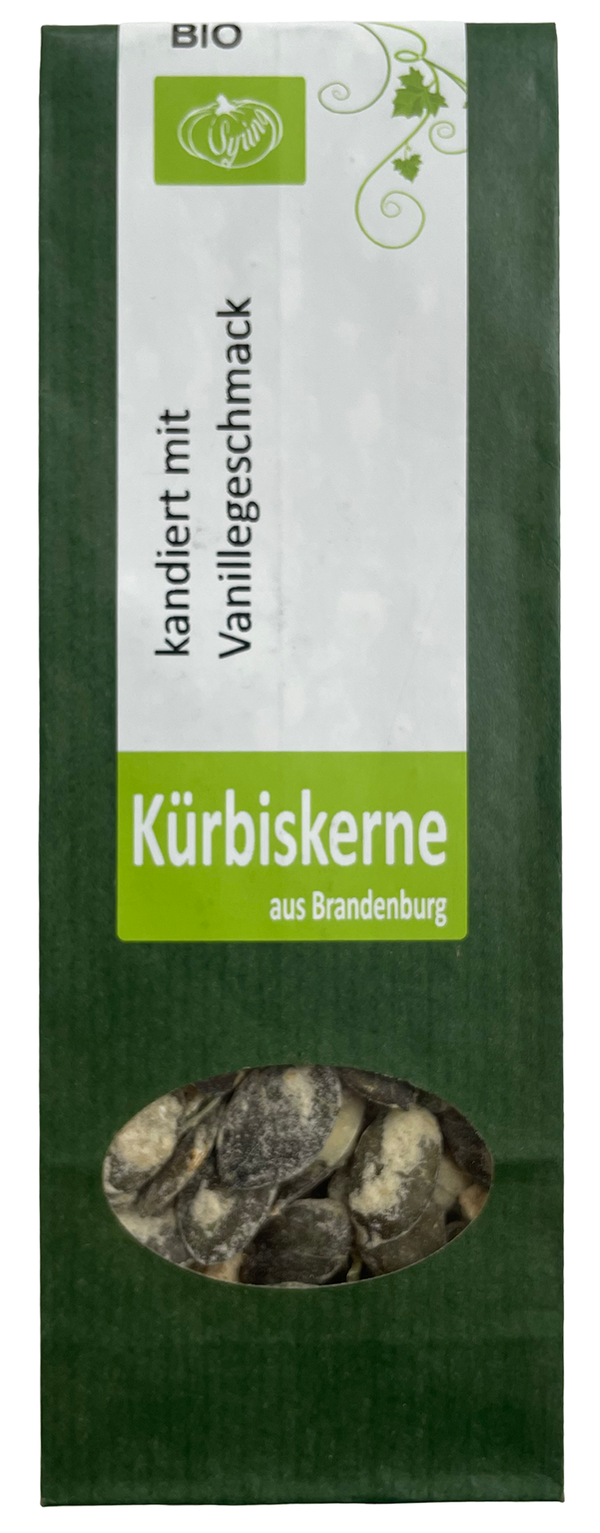 Produktfoto zu Beelitzer Kürbiskerne kandiert mit Vanillegeschmack 80g