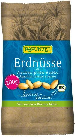 Produktfoto zu Erdnüsse geröstet & gesalzen 200g