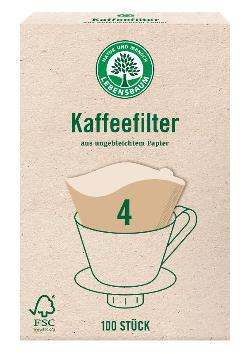 Produktfoto zu Papier Kaffeefilter Größe 4 (100 Stück)