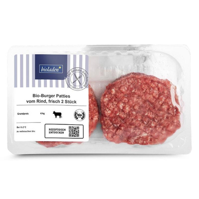 Produktfoto zu Burger Patties vom Rind, 2 Stück, ca. 220g