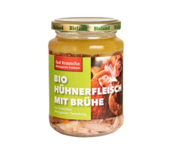 Produktfoto zu Hühnerfleisch mit Brühe 320g