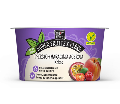 Produktfoto zu Kokos Pfirsich Maracuja Acerola Joghurtalternative 200g