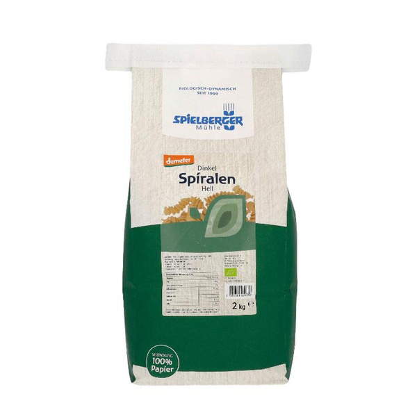 Produktfoto zu Dinkel Spiralen hell 2kg