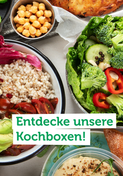 Produktfoto zu Du willst dich gesund und nachhaltig ernähren, aber weißt oft nicht, was du kochen sollst? Lass dich von unseren Kochboxen inspirieren!