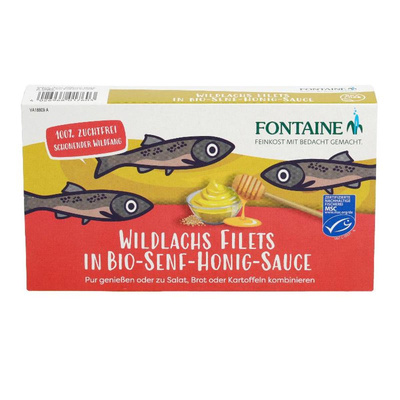 Produktfoto zu Wildlachsfilet Senf Honig 200g