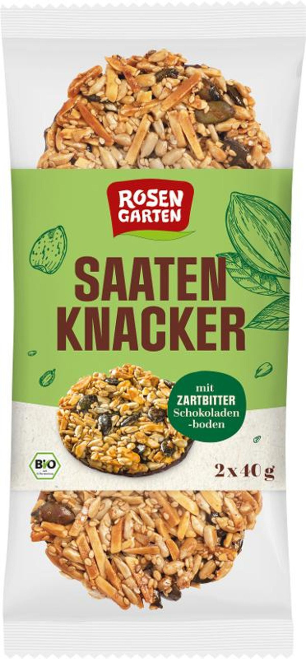 Produktfoto zu Saaten Knacker Duo mit Zartbitterboden 80g