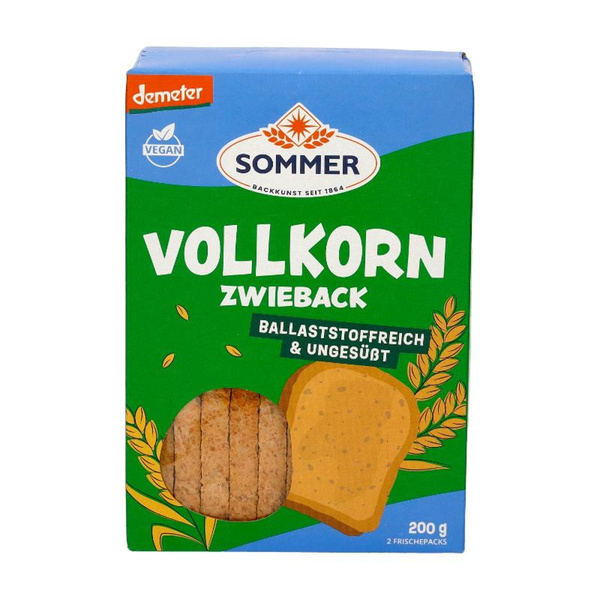 Produktfoto zu Weizen Vollkorn Zwieback 200g