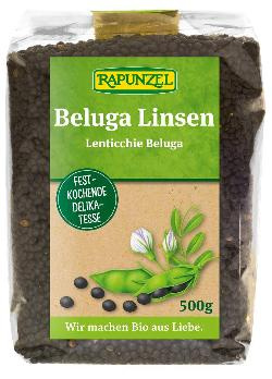 Produktfoto zu Beluga Linsen schwarz 500g