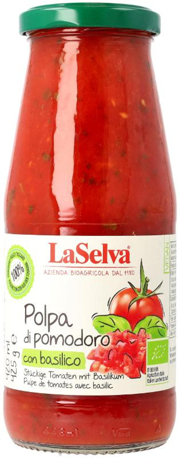 Produktfoto zu Polpa di pomodoro, Basilikum 425g