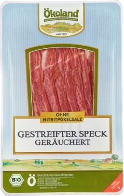 Produktfoto zu Gestreifter Speck geschnitten 100g