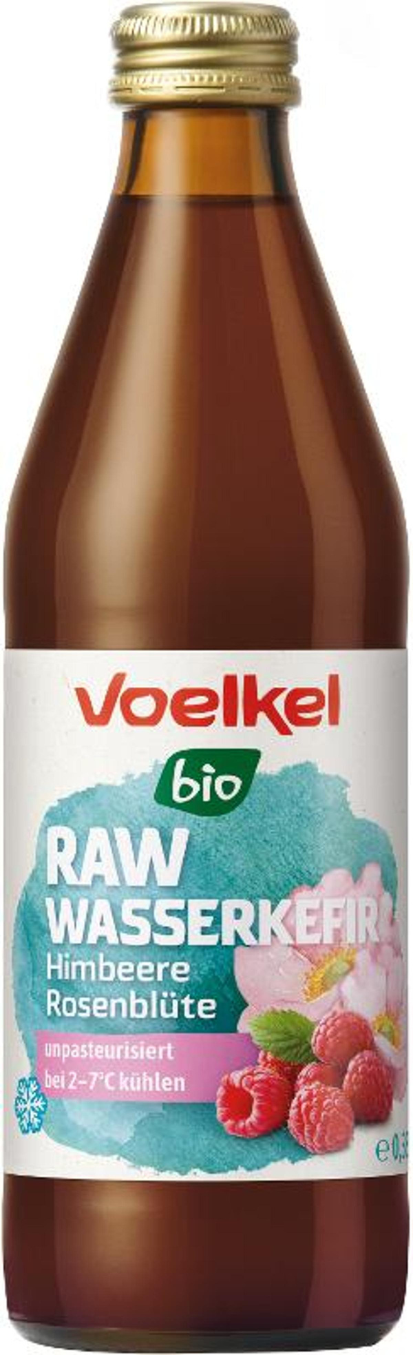 Produktfoto zu RAW Wasserkefir Himbeere Rosenblüte 0,33l