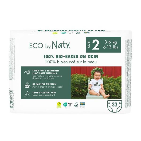 Produktfoto zu Eco by Naty Windel Gr.2 (3-6kg), 4x33 Stück