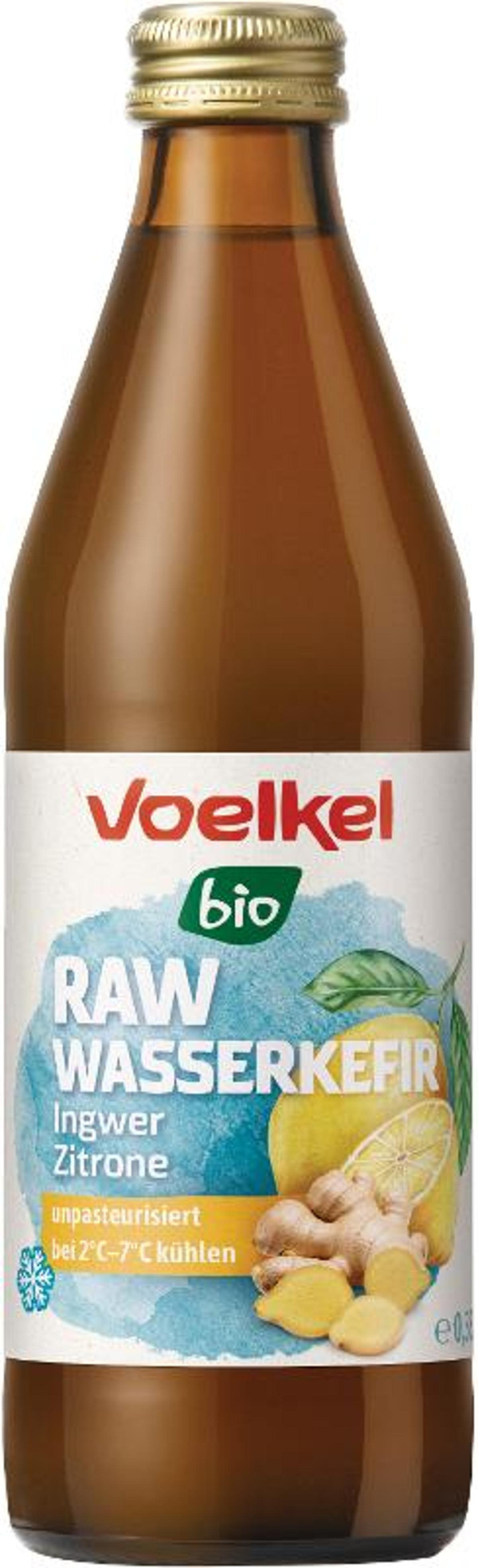 Produktfoto zu RAW Wasserkefir Zitrone Ingwer 0,33l