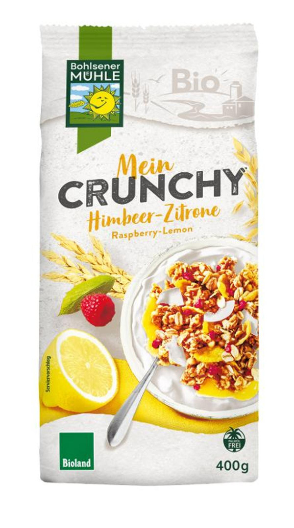 Produktfoto zu Mein Crunchy Himbeer Zitrone 400g