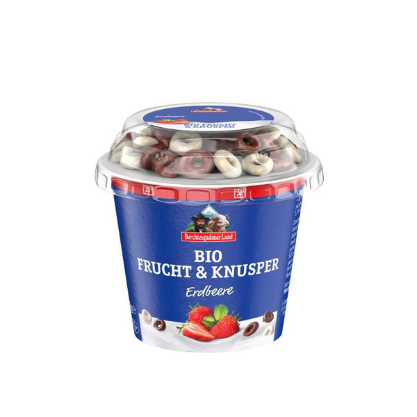 Produktfoto zu Alpenzwerg Erdbeerjoghurt mit Knusperkringeln 137g