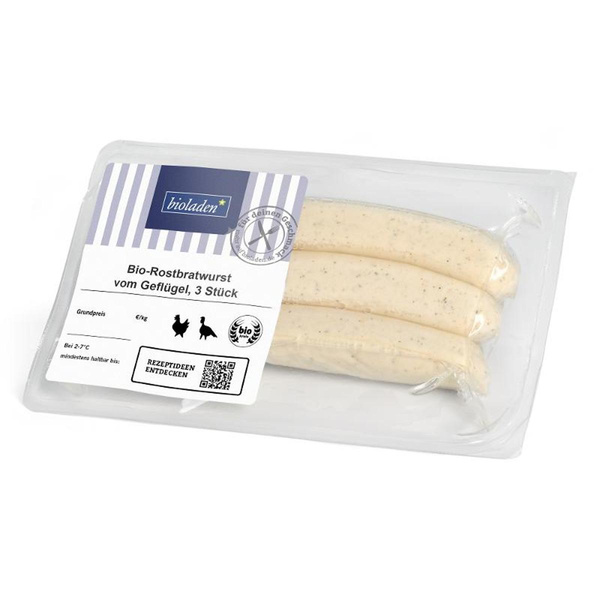 Produktfoto zu Rostbratwurst vom Geflügel 3 Stück ca 150g