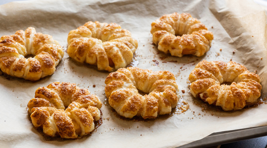 Rezeptbild für Apfelringe im Blätterteig