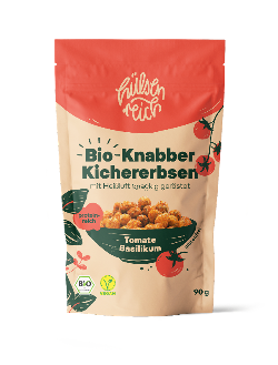 Produktfoto zu Geröstete Kichererbsen Tomate Basilikum 90g