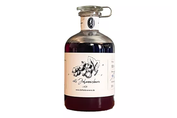 Produktfoto zu Roter Johannisbeerlikör 20% Vol. 0,5l