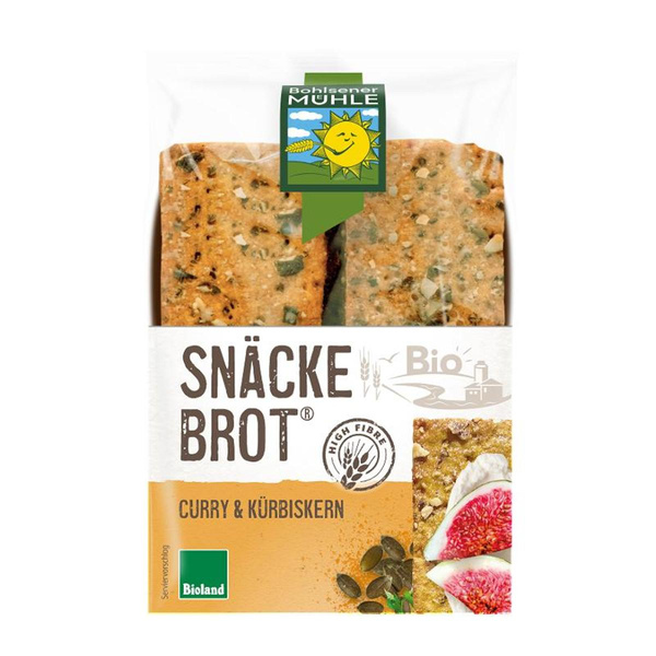 Produktfoto zu Snäckebrot Curry und Kürbiskern 200g