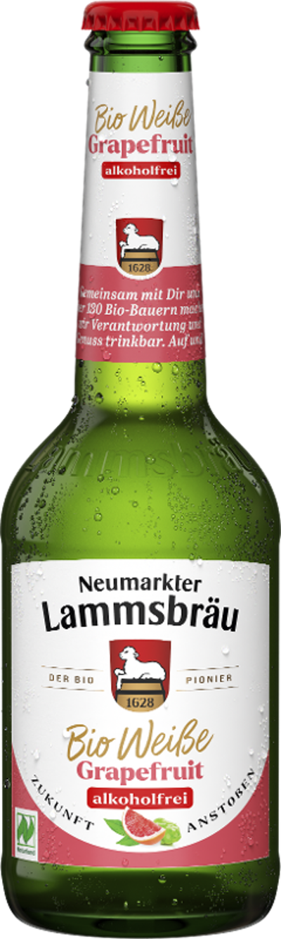 Produktfoto zu Lammsbräu Weiße Grapefruit alkoholfrei 10 x 0,33l
