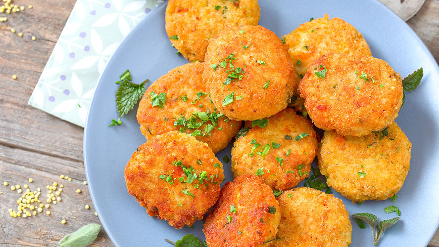 Rezeptbild für Hirse-Taler mit Fenchel