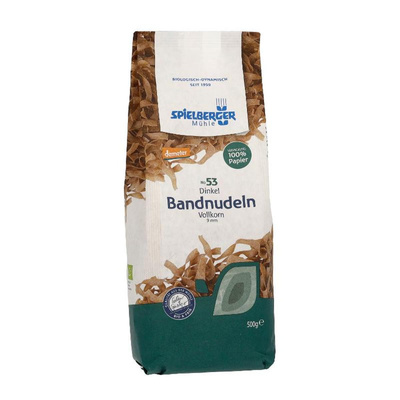 Produktfoto zu Dinkel Bandnudeln Vollkorn 500g