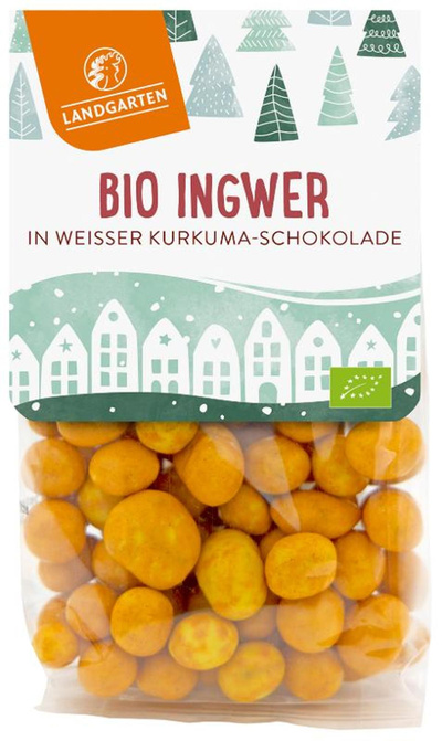 Produktfoto zu Ingwer in weißer Kurkuma Schokolade 170g