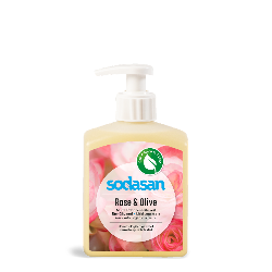 Produktfoto zu Flüssige Bio-Pflanzenseife Rose-Olive 300ml