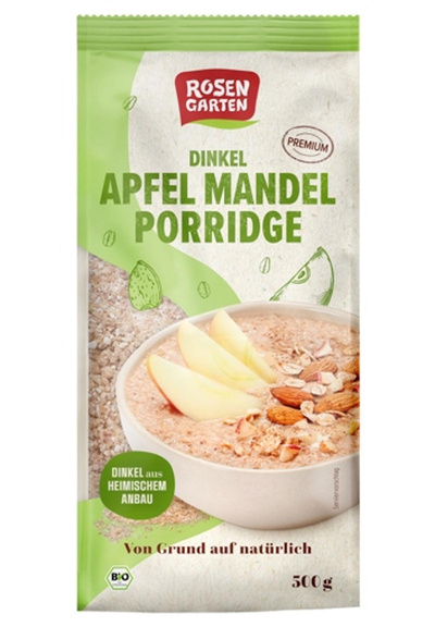 Produktfoto zu Dinkel Apfel Mandel Porridge ungesüßt 500g