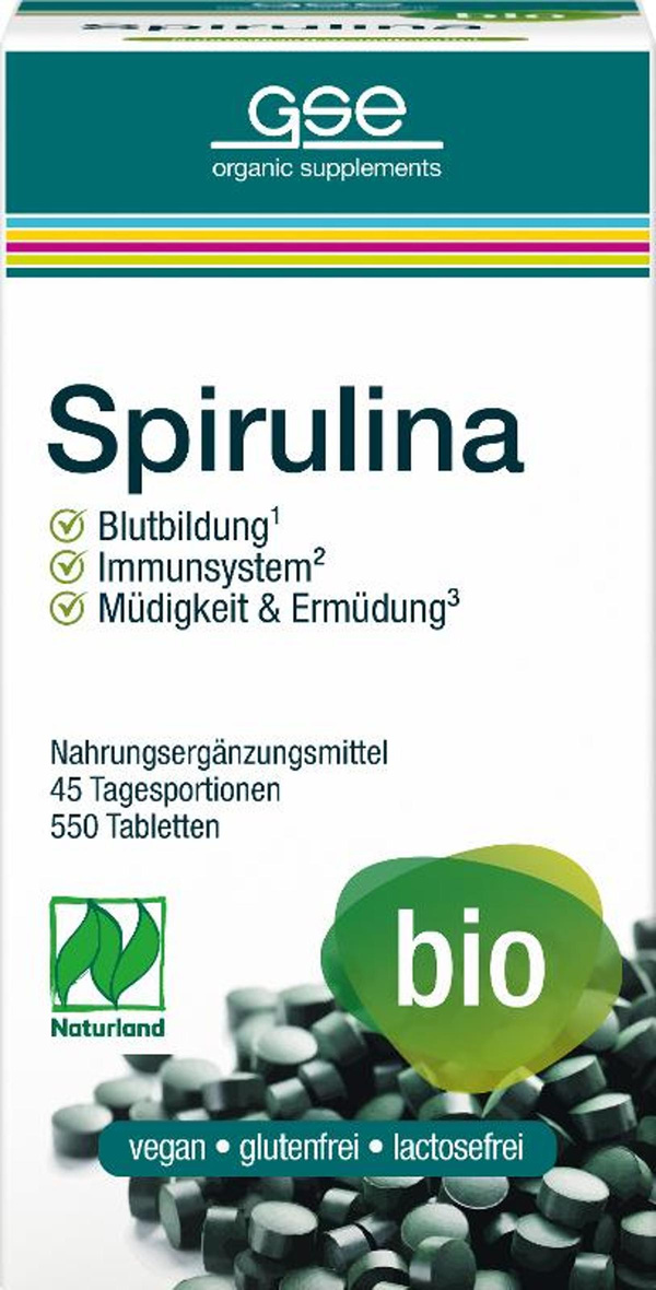 Produktfoto zu Spirulina 550 Tbl