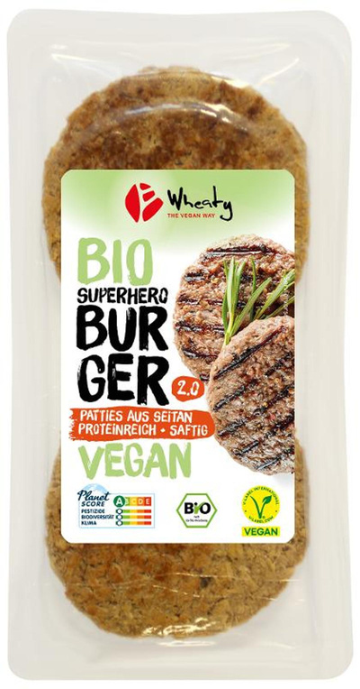 Produktfoto zu Wheaty Superhero Burger 180g