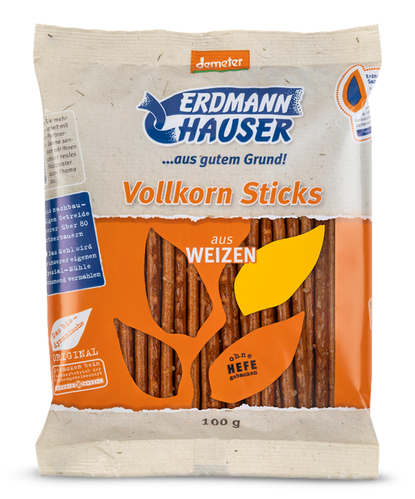 Produktfoto zu Weizen Vollkorn Sticks 125g