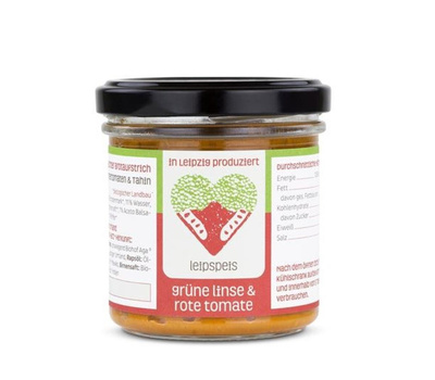 Produktfoto zu Aufstrich Grüne Linse & Rote Tomate 140g