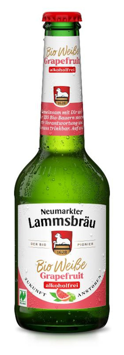 Produktfoto zu Lammsbräu Weiße Grapefruit alkoholfrei 10 x 0,33l