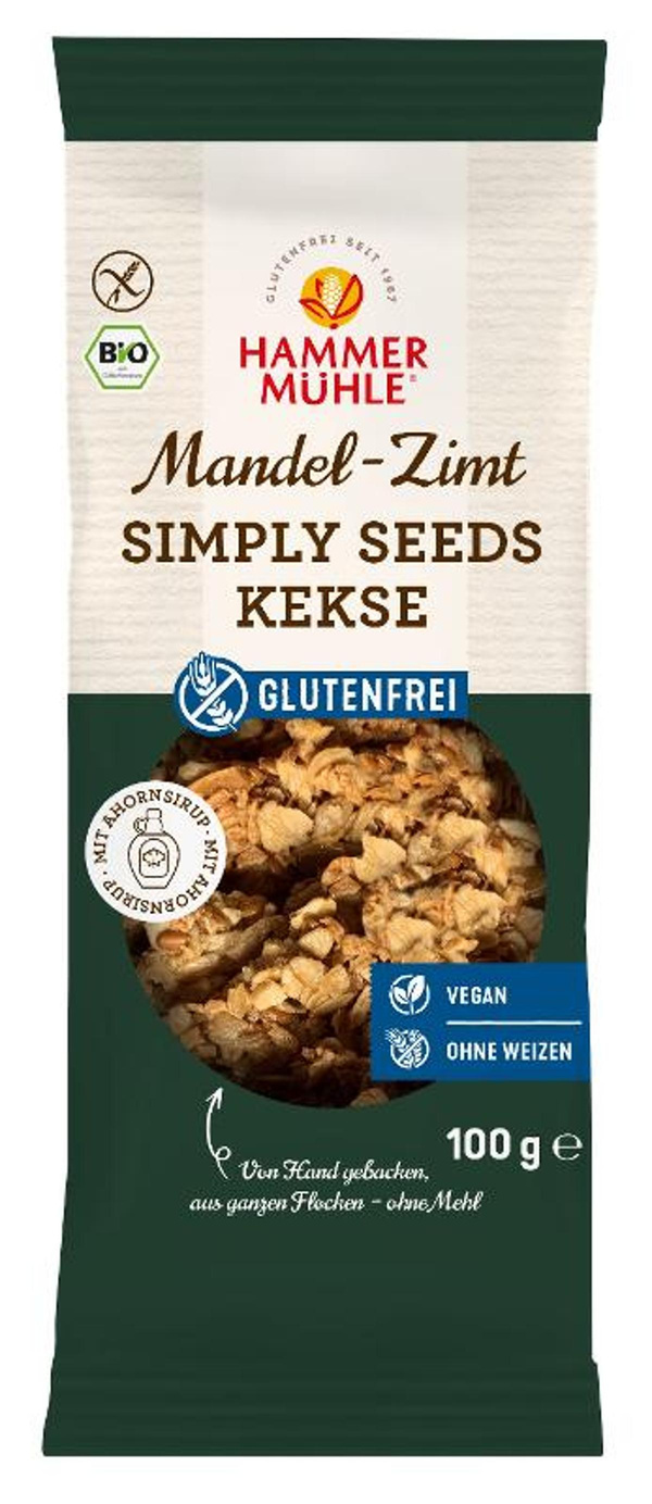 Produktfoto zu Simply Seeds Kekse Mandel Zimt 100g