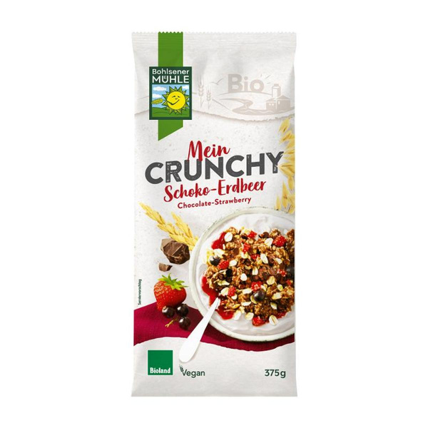 Produktfoto zu Mein Crunchy Schoko Erdbeer Cassis 375g