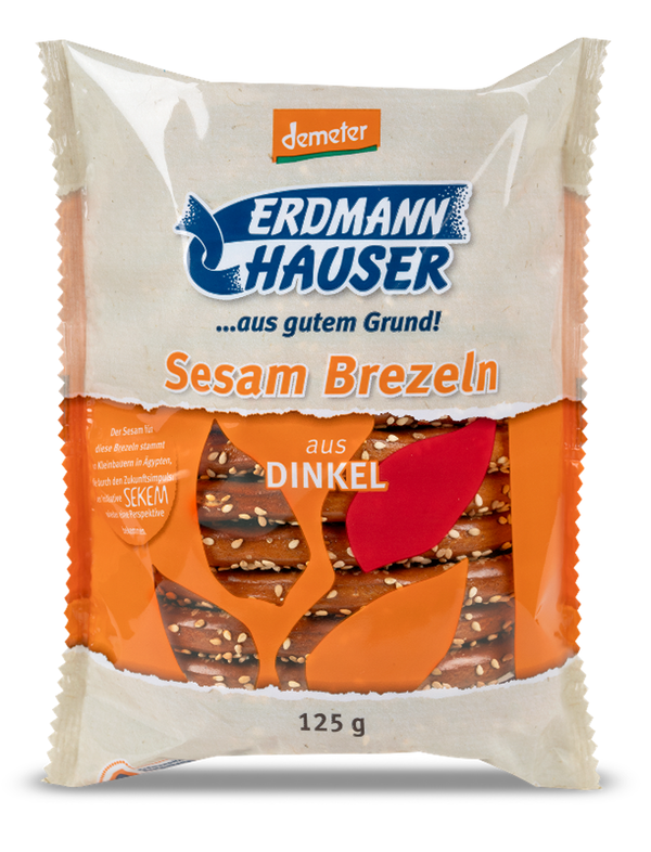 Produktfoto zu Dinkelbrezeln Sesam groß 125g
