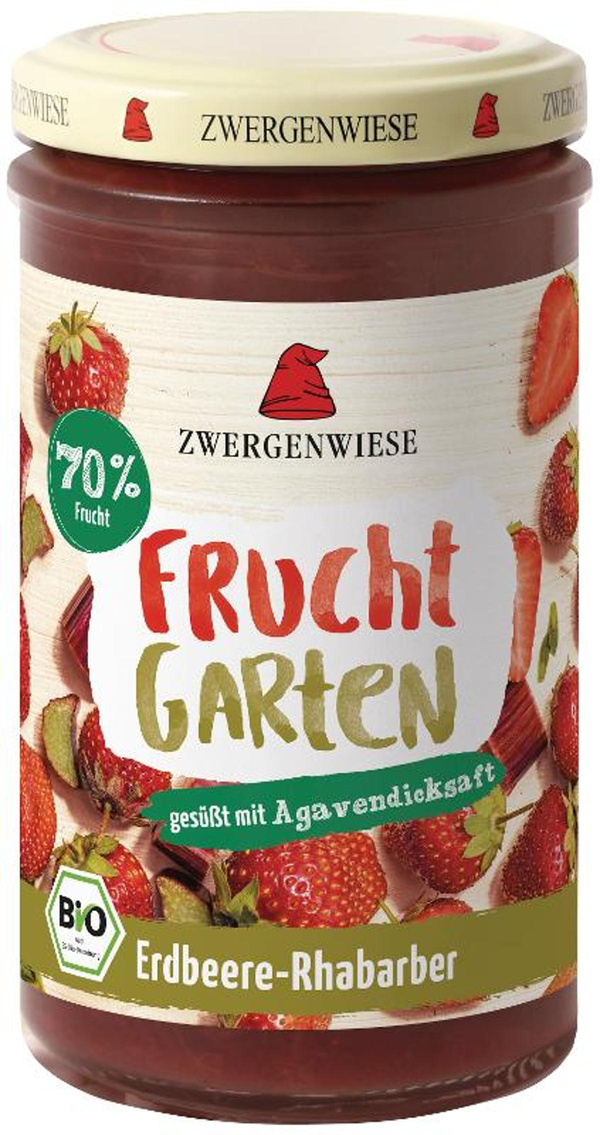 Produktfoto zu FruchtGarten Erdbeere Rhabarber 225g