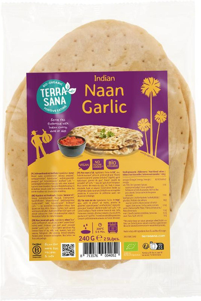 Produktfoto zu Naanbrot Knoblauch 240g
