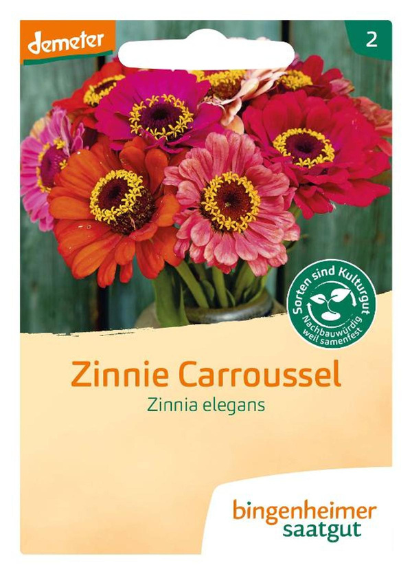 Produktfoto zu Saatgut Zinnie Carroussel