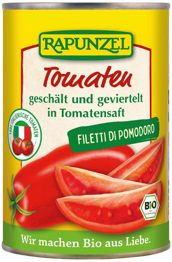 Produktfoto zu Tomaten geschält & geviertelt 400g