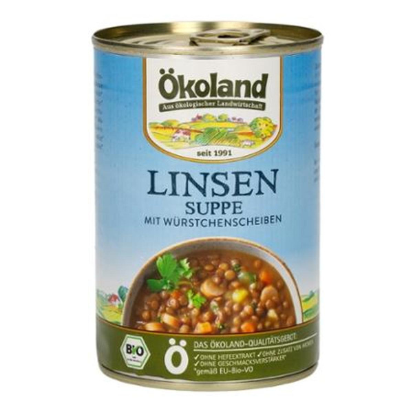 Produktfoto zu Linsensuppe mit Würstchenscheiben 400g