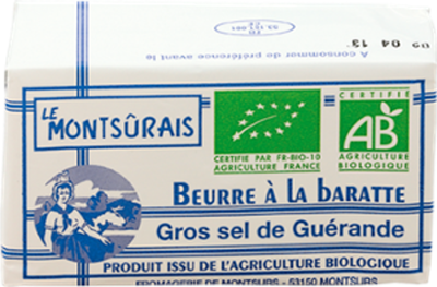 Produktfoto zu Beurre à la baratte gros sel de Guérande, frz Butter mit grobem Meersalz 250g