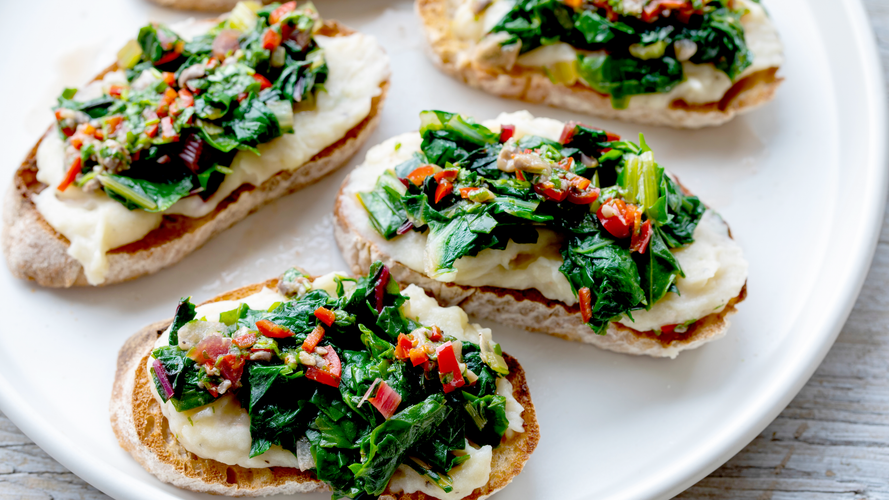 Rezeptbild für Crostini mit Mangold