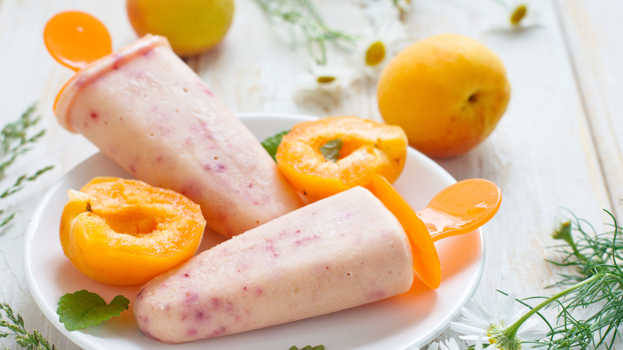 Rezeptbild für Aprikosen-Eis am Stiel